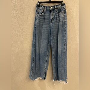 American Eagle Outfitters Women'sSuper High Rise, Baggy, Wide Leg Jeans